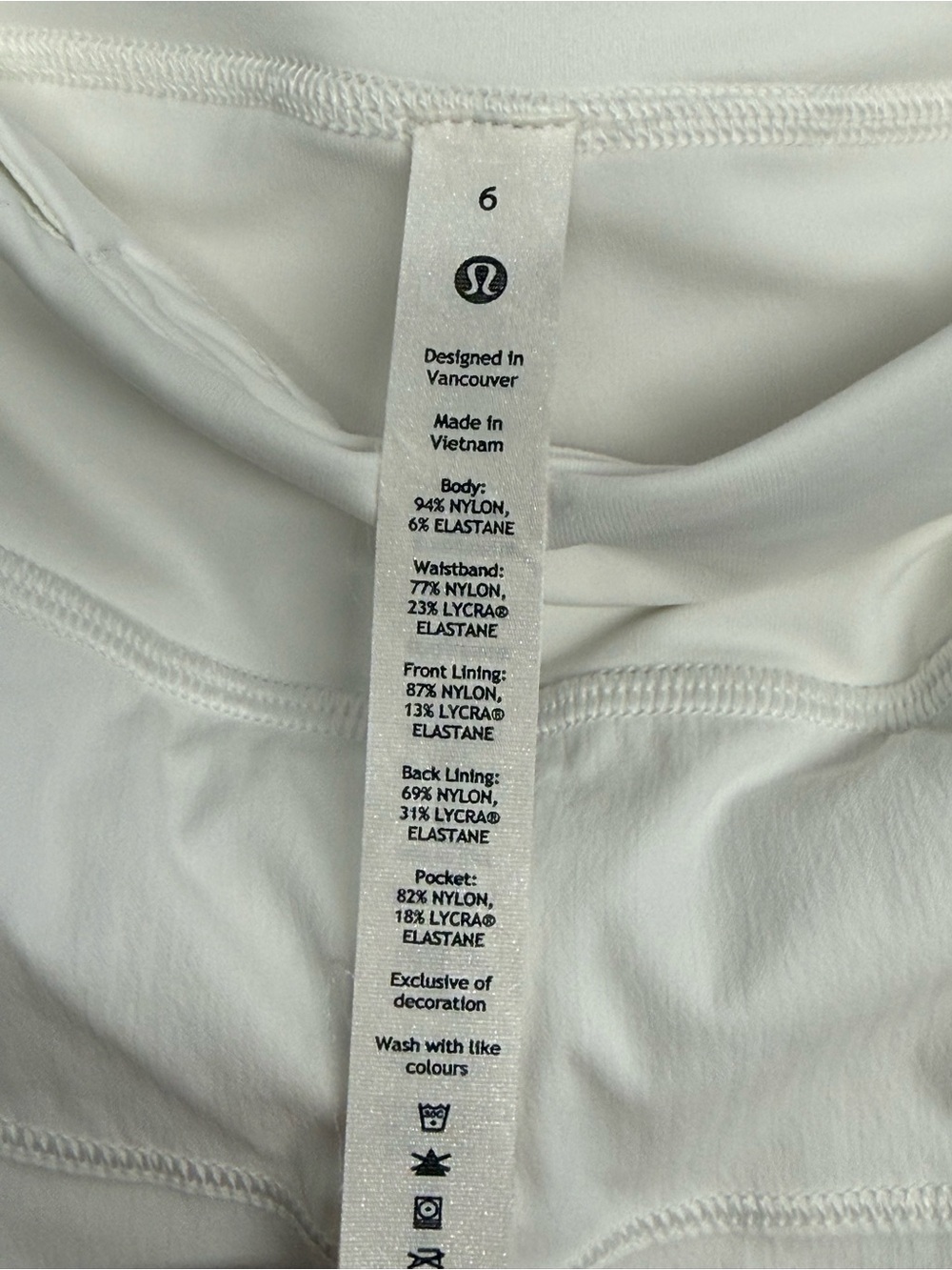 Lululemon Pace Rival Skirt (Regular) *4-way Stretch 13" White Size 6 - Picture 4 of 5